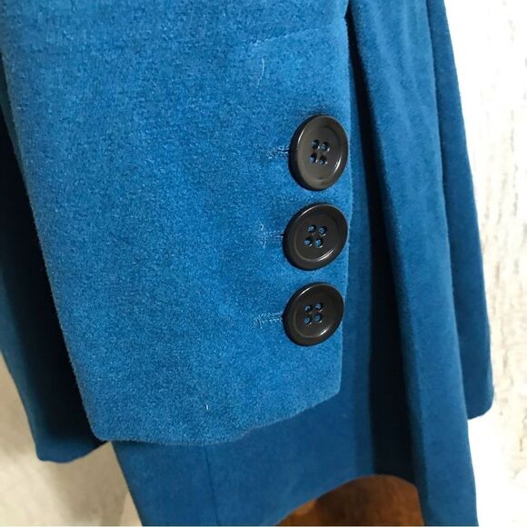 YOKI Teal Wool Blend Coat Size Large - Picture 4 of 12